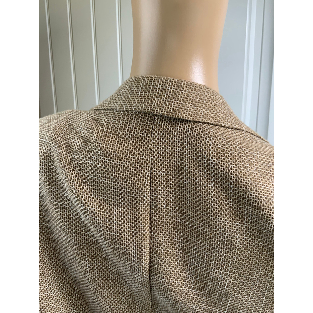 Xram Women's Tan Blazer Med Notched Lapel Office Business Preppy Light Academia - Picture 13 of 16